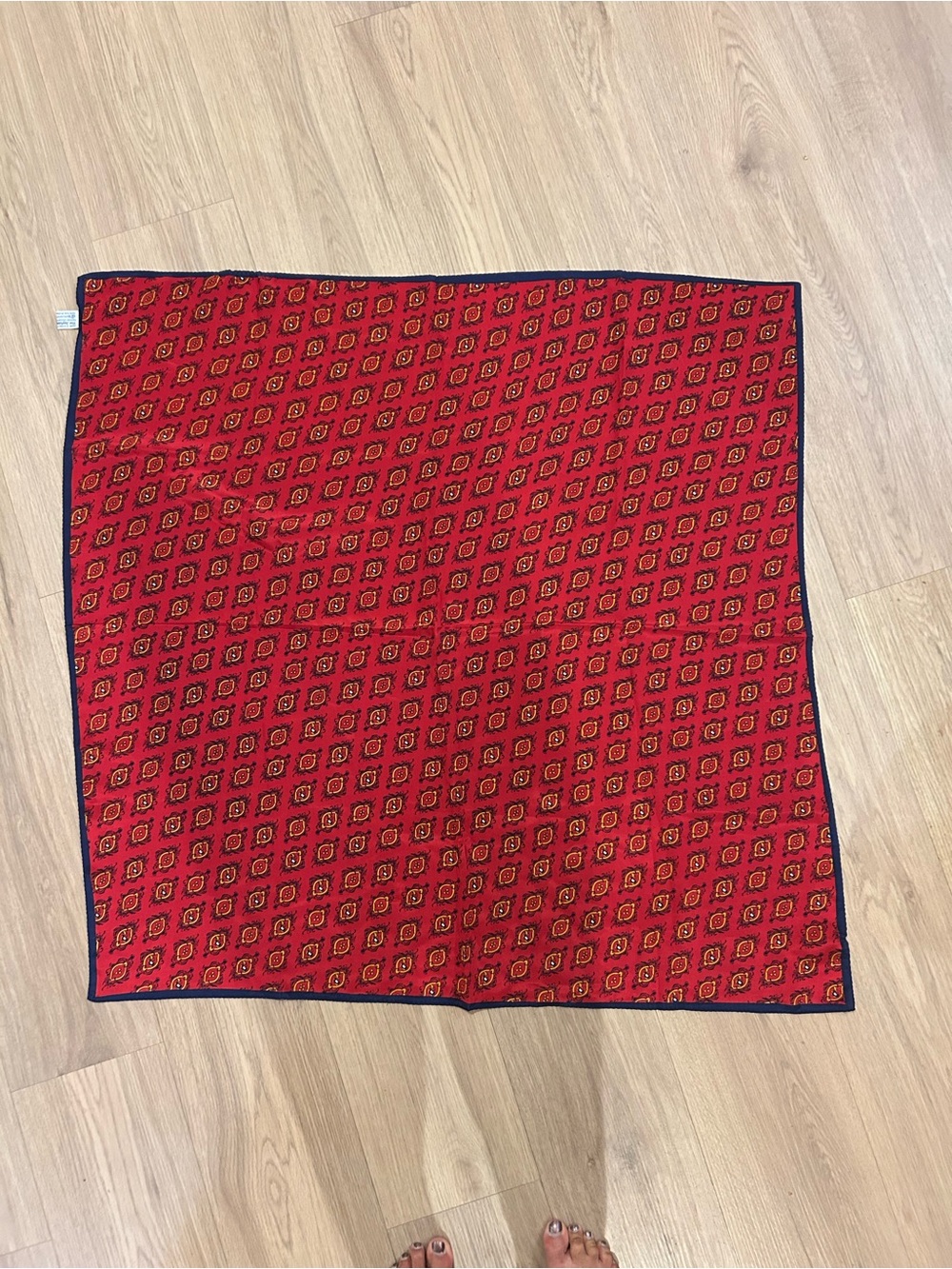 Silk vintage Kansas University collegiate scarf